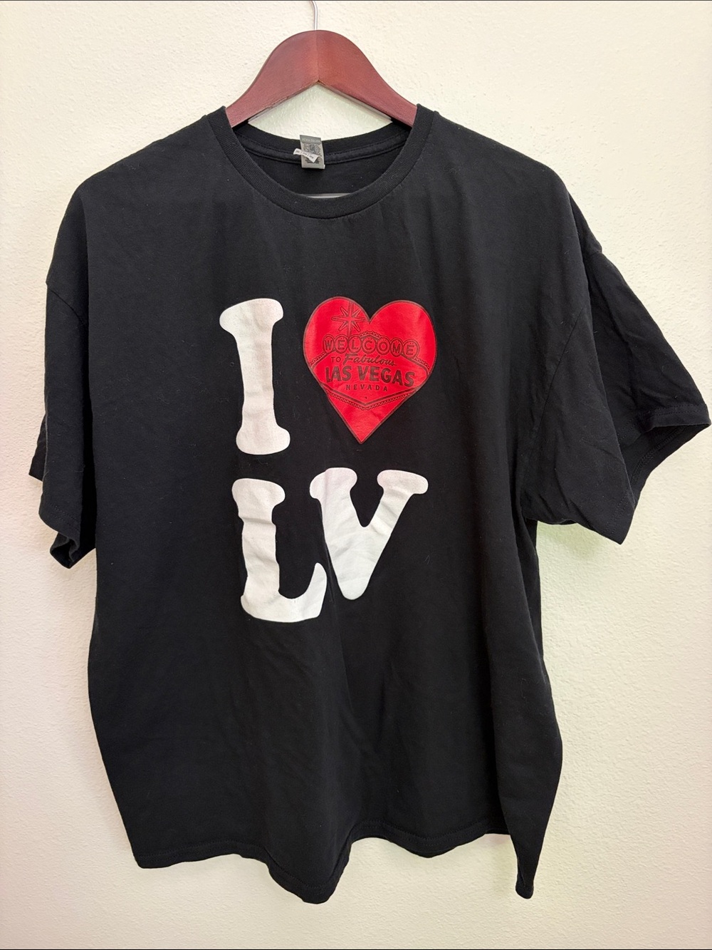 I Heart Las Vegas Graphic Tee - Black with Red Heart